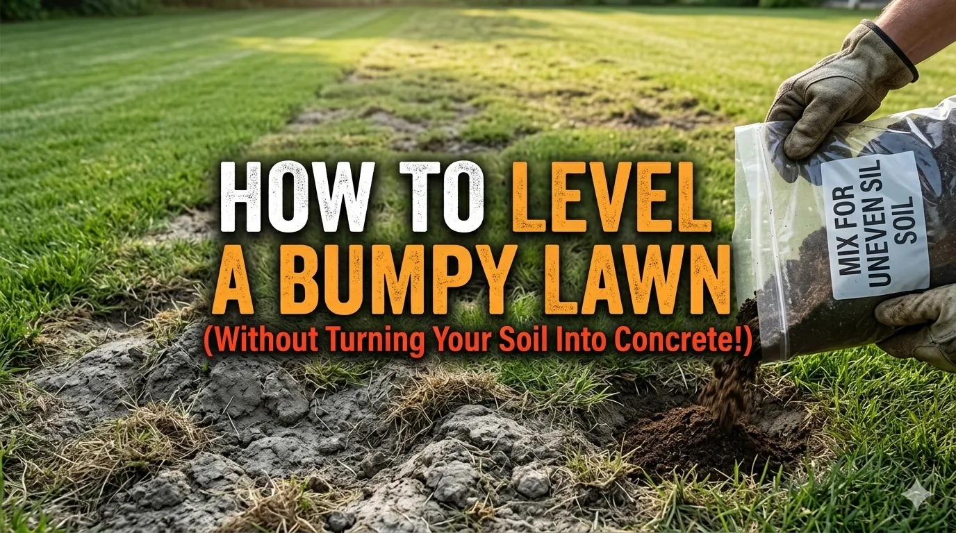 How to Level a Bumpy Lawn (Without Turning Your Soil Into Concrete) 1 How to level a bumpy lawn without turning your lawn into concrete.