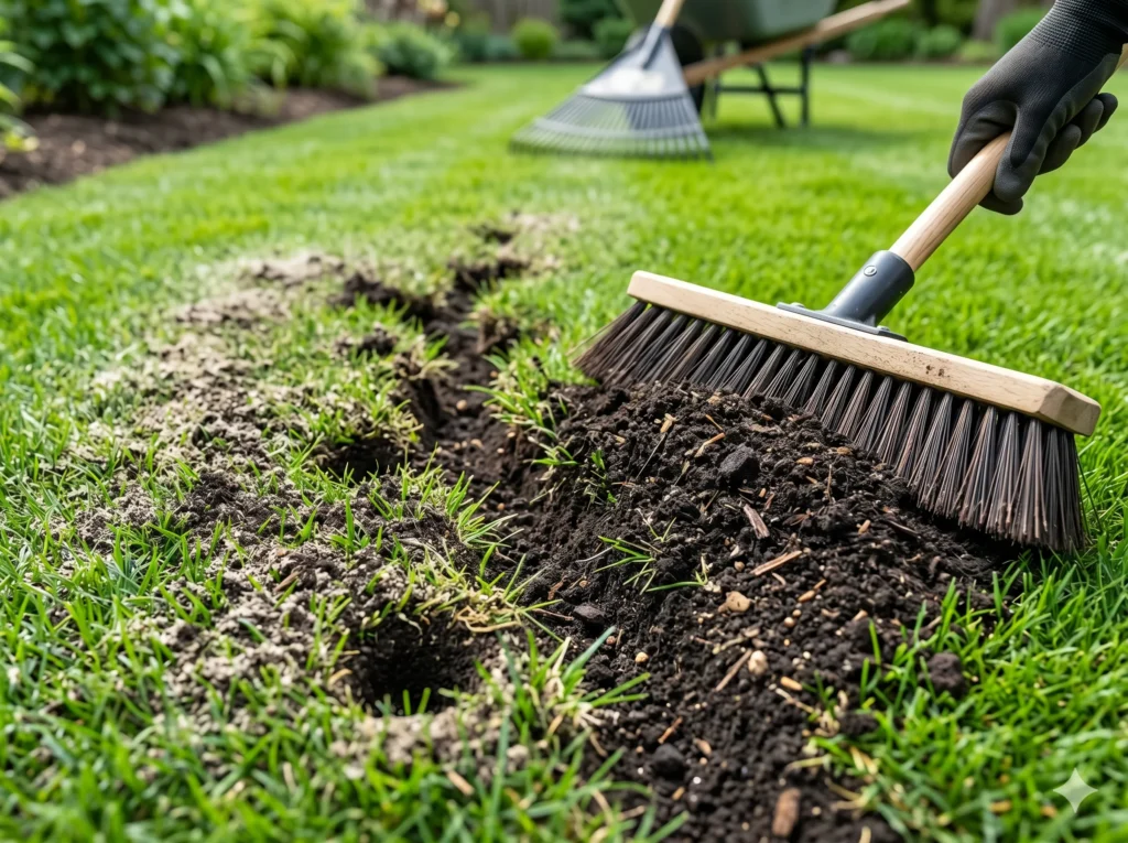 fill the clay soil cracks